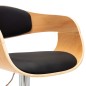 Barhocker Schwarz Bugholz und Kunstleder Barhocker Schwarz Bugholz und Kunstleder