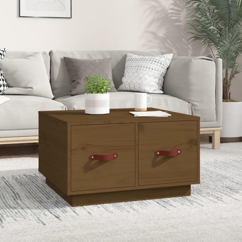 vidaXL Couchtisch Honigbraun 60x53x35 cm Massivholz Kiefer vidaXL Couchtisch Honigbraun 60x53x35 cm Massivholz Kiefer