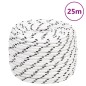 vidaXL Bootsseil Geflochten Weiß 14 mmx25 m Polyester vidaXL Bootsseil Geflochten Weiß 14 mmx25 m Polyester