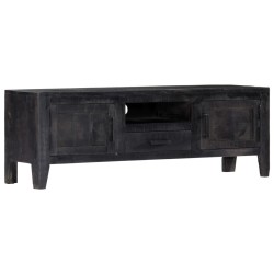vidaXL TV-Schrank Schwarz 118 x 30 x 40 cm Massivholz Mango 