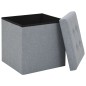 vidaXL Hocker mit Stauraum Hellgrau Leinenoptik vidaXL Hocker mit Stauraum Hellgrau Leinenoptik