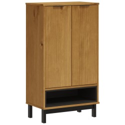 vidaXL Schuhschrank FLAM 59,5x35x107 cm Massivholz Kiefer