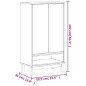 vidaXL Schuhschrank FLAM 59,5x35x107 cm Massivholz Kiefer