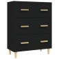 vidaXL Sideboard Schwarz 70x34x90 cm Holzwerkstoff