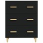 vidaXL Sideboard Schwarz 70x34x90 cm Holzwerkstoff