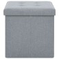 vidaXL Hocker mit Stauraum Hellgrau Leinenoptik vidaXL Hocker mit Stauraum Hellgrau Leinenoptik