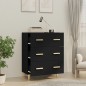 vidaXL Sideboard Schwarz 70x34x90 cm Holzwerkstoff