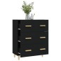 vidaXL Sideboard Schwarz 70x34x90 cm Holzwerkstoff