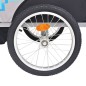 vidaXL Fahrradanhänger Grau und Blau 30 kg vidaXL Fahrradanhänger Grau und Blau 30 kg