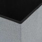 vidaXL Hocker mit Stauraum Hellgrau Leinenoptik vidaXL Hocker mit Stauraum Hellgrau Leinenoptik