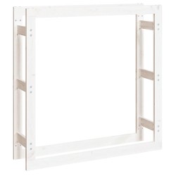 vidaXL Kaminholzregal Weiß 100x25x100 cm Massivholz Kiefer