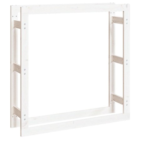 vidaXL Kaminholzregal Weiß 100x25x100 cm Massivholz Kiefer