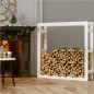 vidaXL Kaminholzregal Weiß 100x25x100 cm Massivholz Kiefer vidaXL Kaminholzregal Weiß 100x25x100 cm Massivholz Kiefer