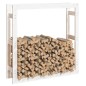 vidaXL Kaminholzregal Weiß 100x25x100 cm Massivholz Kiefer vidaXL Kaminholzregal Weiß 100x25x100 cm Massivholz Kiefer