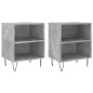 vidaXL Nachttische 2 Stk. Betongrau 40x30x50 cm Holzwerkstoff vidaXL Nachttische 2 Stk. Betongrau 40x30x50 cm Holzwerkstoff
