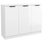 vidaXL Sideboard Hochglanz-Weiß 90,5x30x70 cm Holzwerkstoff vidaXL Sideboard Hochglanz-Weiß 90,5x30x70 cm Holzwerkstoff