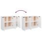 vidaXL Sideboard Hochglanz-Weiß 90,5x30x70 cm Holzwerkstoff vidaXL Sideboard Hochglanz-Weiß 90,5x30x70 cm Holzwerkstoff