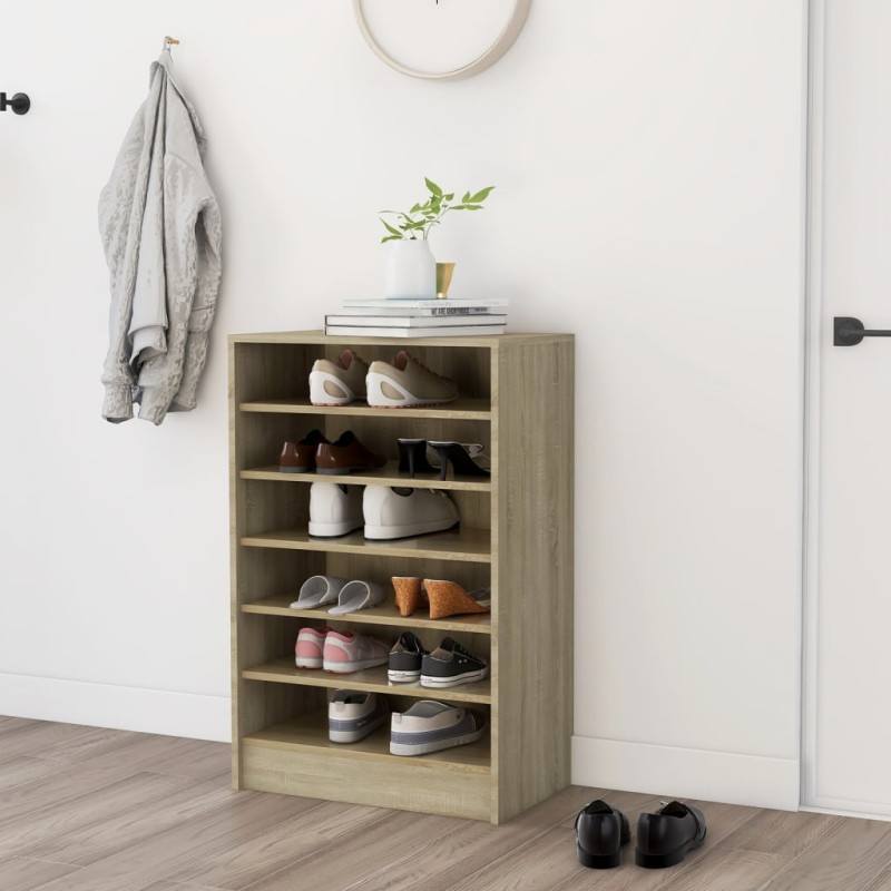 vidaXL Schuhschrank Sonoma-Eiche 60x35x92 cm Holzwerkstoff vidaXL Schuhschrank Sonoma-Eiche 60x35x92 cm Holzwerkstoff