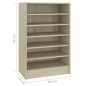 vidaXL Schuhschrank Sonoma-Eiche 60x35x92 cm Holzwerkstoff vidaXL Schuhschrank Sonoma-Eiche 60x35x92 cm Holzwerkstoff