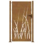 vidaXL Gartentor 105x205 cm Cortenstahl Gras-Design vidaXL Gartentor 105x205 cm Cortenstahl Gras-Design