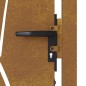 vidaXL Gartentor 105x205 cm Cortenstahl Gras-Design vidaXL Gartentor 105x205 cm Cortenstahl Gras-Design