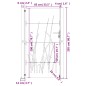 vidaXL Gartentor 105x205 cm Cortenstahl Gras-Design vidaXL Gartentor 105x205 cm Cortenstahl Gras-Design