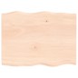 vidaXL Tischplatte 80x60x2 cm Massivholz Eiche Unbehandelt Baumkante vidaXL Tischplatte 80x60x2 cm Massivholz Eiche Unbehandelt Baumkante
