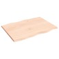 vidaXL Tischplatte 80x60x2 cm Massivholz Eiche Unbehandelt Baumkante vidaXL Tischplatte 80x60x2 cm Massivholz Eiche Unbehandelt Baumkante