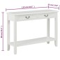 Konsolentisch Weiß 110 x 35 x 80 cm Holz Konsolentisch Weiß 110 x 35 x 80 cm Holz