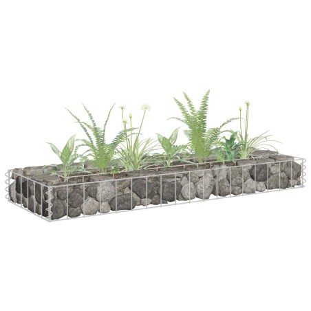  vidaXL Gabionen-Hochbeet Verzinkter Stahl 90x30x10 cm