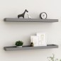 vidaXL Loggia Wandregale 2 Stk. Grau 80x15x4 cm MDF vidaXL Loggia Wandregale 2 Stk. Grau 80x15x4 cm MDF