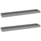 vidaXL Loggia Wandregale 2 Stk. Grau 80x15x4 cm MDF vidaXL Loggia Wandregale 2 Stk. Grau 80x15x4 cm MDF