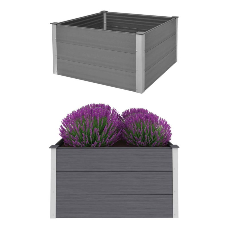 vidaXL Garten-Hochbeet WPC 100 x 100 x 54 cm Grau vidaXL Garten-Hochbeet WPC 100 x 100 x 54 cm Grau