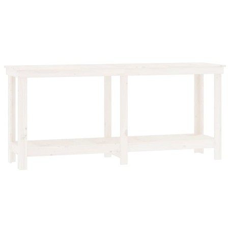 vidaXL Werkbank Weiß 180x50x80 cm Massivholz Kiefer