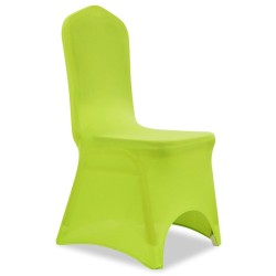 vidaXL Stretch Stuhlbezug 6 Stück Grün