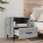 vidaXL Nachttisch Grau Sonoma Holzwerkstoff vidaXL Nachttisch Grau Sonoma Holzwerkstoff