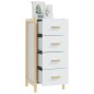 vidaXL Highboard Weiß 42x38x90 cm Holzwerkstoff vidaXL Highboard Weiß 42x38x90 cm Holzwerkstoff