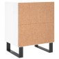 vidaXL Nachttische 2 Stk. Hochglanz-Weiß 40x30x50 cm Holzwerkstoff vidaXL Nachttische 2 Stk. Hochglanz-Weiß 40x30x50 cm Holzwerkstoff