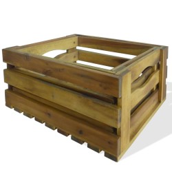 vidaXL Apfelkisten-Set 2 Stk. Akazienholz Massiv