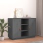 vidaXL Sideboard Grau 100x40x75 cm Massivholz Kiefer vidaXL Sideboard Grau 100x40x75 cm Massivholz Kiefer