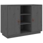vidaXL Sideboard Grau 100x40x75 cm Massivholz Kiefer vidaXL Sideboard Grau 100x40x75 cm Massivholz Kiefer