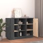 vidaXL Sideboard Grau 100x40x75 cm Massivholz Kiefer vidaXL Sideboard Grau 100x40x75 cm Massivholz Kiefer