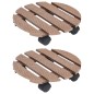 vidaXL Pflanzenroller 2 Stk. Braun Ø30x7,5 cm WPC vidaXL Pflanzenroller 2 Stk. Braun Ø30x7,5 cm WPC