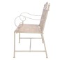 vidaXL Gartenbank 115 cm Stahl Vintage Weiß vidaXL Gartenbank 115 cm Stahl Vintage Weiß