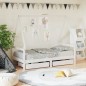 vidaXL Kinderbett mit Schubladen Weiß 80x160 cm Massivholz Kiefer
