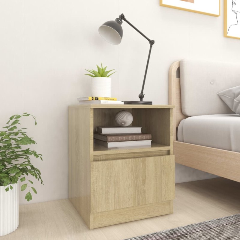 vidaXL Nachttische 2 Stk. Sonoma-Eiche 40x40x50 cm Holzwerkstoff vidaXL Nachttische 2 Stk. Sonoma-Eiche 40x40x50 cm Holzwerkstoff