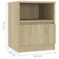vidaXL Nachttische 2 Stk. Sonoma-Eiche 40x40x50 cm Holzwerkstoff vidaXL Nachttische 2 Stk. Sonoma-Eiche 40x40x50 cm Holzwerkstoff