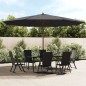 vidaXL Sonnenschirm mit Holzmast Schwarz 400x273 cm vidaXL Sonnenschirm mit Holzmast Schwarz 400x273 cm