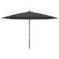 vidaXL Sonnenschirm mit Holzmast Schwarz 400x273 cm vidaXL Sonnenschirm mit Holzmast Schwarz 400x273 cm