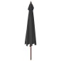 vidaXL Sonnenschirm mit Holzmast Schwarz 400x273 cm vidaXL Sonnenschirm mit Holzmast Schwarz 400x273 cm